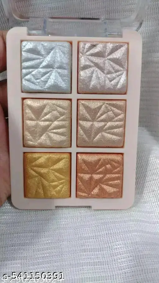 6 shade highlighter and blusher platte 