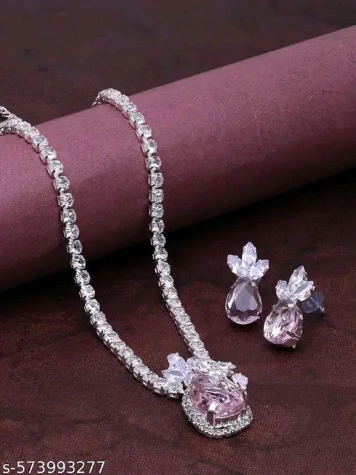 Necklace for women gift for her pendant set stone 