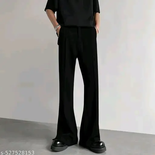 Loose fit trousers  (28, Black)